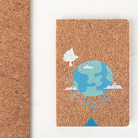 Ensemble de carnet A5 en liège avec stylo - Cadeau minimaliste et écologique - Impression UV personnalisée