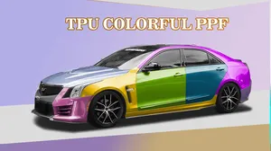 Film de changement de couleur Tpu Ppf protège la peinture de voiture d'origine Uv anti-rayures Film de Protection de peinture de voiture coloré auto-cicatrisant