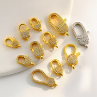 Fermoirs de bijouterie sans nickel plaqués or en laiton, grande taille, forme rectangulaire, avec anneau en O pour collier et bracelet pour femme