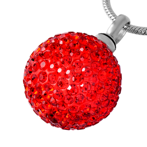 IJD8865 2024 popular Bola de lámpara cubierta de piedras de acero inoxidable joyería de cremación personaje hueso ceniza estante recuerdo - Product Image 6