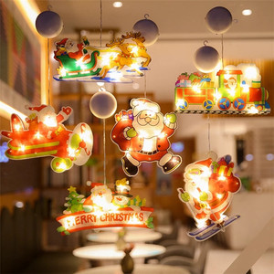 Accessori per l'illuminazione natalizia luci per decorazioni natalizie luci a sospensione a ventosa a LED per negozio di natale - Product Image 1