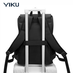 Yiku पुरुषों फैशन हल्के पु चमड़े के बैकपैक रैफिड एंटी-चोरी ज़िपर बंद वाटरप्रूफ पॉलिएस्टर स्ट्रैप एयर कुशन बेल्ट - Product Image 4