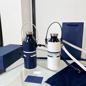 Blue and White Stainless Steel Thermos Cup <b>Coffee</b> Thermos Cup Counter <b>Flasks</b> <b>Coffee</b> Mug for Christmas Gifts - Product Image 1