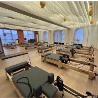 Reformer Pilates pliable en bois, lit d'exercice domestique, équipement de fitness pliable pour Pilates