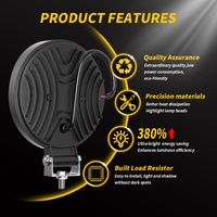 HYNBYZJ H-Y-33 9-30V 4000 Lumens Phare de travail LED rond pour voiture, phares avant et projecteurs LED pour camion, phare LED tout-terrain