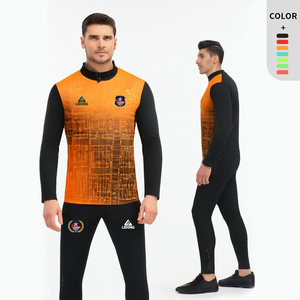 Nuevos chándales de fútbol personalizados al por mayor, chándales de manga larga ajustados de poliéster 100% para entrenamiento de fútbol para hombres - Product Image 2