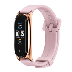 Bracelet de montre en silicone avec cadre métallique Mijobs Correa Plus pour Xiaomi Mi Band 3 4 5 6 7 - Product Image 5