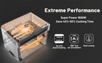Four à convection numérique 25L avec affichage LED, facile à nettoyer, en acier inoxydable, appareil de comptoir