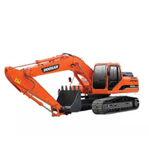 Excavatrice sur chenilles Doosan DH220LC-7 avec godet de terrassement, couleur orange, matériel de construction d'occasion - Product Image 6