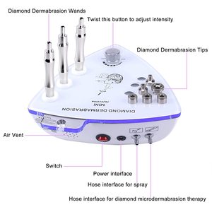 Kit de dermabrasion au cristal, <span class=keywords><strong>appareil</strong></span> de beauté 3 en 1, microdermabrasion à pointe de diamant, <span class=keywords><strong>appareil</strong></span> de soin du visage, éliminateur de points noirs, professionnel - Product Image 3