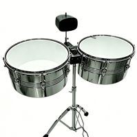 Timbale Tianbali Steel Drum Silver 13inch-14inch Foldable Ergonomic High Quality Latin Percussion Instrument for Music Drum