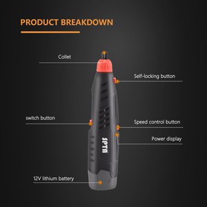 <span class=keywords><strong>SPTA</strong></span> CP202 Outils rotatifs sans fil Réglage de la vitesse à 6 niveaux <span class=keywords><strong>Mini</strong></span> <span class=keywords><strong>polisseuse</strong></span> puissante pour le polissage de pièces ponctuelles, polissage de détail - Product Image 3