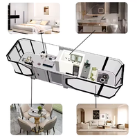 Maison mobile préfabriquée portable, structure en acier, villa capsule spatiale, prix d'usine pour une vie urbaine moderne
