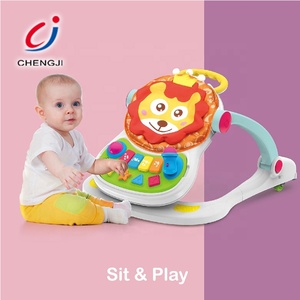 Marchette d'apprentissage bébé jouets poussette multifonction marchette chaise de salle à manger 4 en 1 marchette bébé avec fonction de musique - Product Image 6