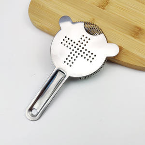 Colador de Barra de Acero Inoxidable, Filtro Cruzado Reutilizable, Herramienta de Barman Plateada XR6015 - Product Image 1