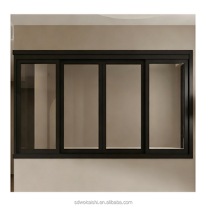 Ventana de Seguridad Corredera Horizontal de Aluminio a Prueba de Balas con Pantalla de Acero Inoxidable <span class=keywords><strong>para</strong></span> Vidrio Blindado Nivel 3 752 <span class=keywords><strong>para</strong></span> Exteriores de Villas - Product Image 1