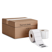 Etiquetas de Papel Sintético 2x1, Rollos de Etiquetas Térmicas Directas, 1000 Hojas, Etiqueta de Envío Térmica Directa para Impresora de Códigos de Barras