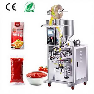 Máquina Llenadora de Líquidos Eléctrica Neumática Multifunción con Sellado de Cuatro Lados, Controlada por Motor PLC, Automática para Bolsas de Plástico, para Alimentos - Product Image 1