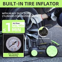Gato hidráulico de coche eléctrico portátil, Kit de gato de coche mejorado, Gato de piso de reparación de camión sedán SUV para cambio de neumáticos con luz LED