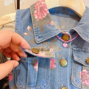 Vestito Estivo per Bambine Stile Coreano 2025, Nuovo Design Senza Maniche in Cotone con Gonna in Denim, Disponibile in Magazzino - Product Image 3