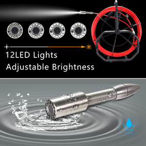 Nhà máy không thấm nước IP68 9 inch công nghiệp borescope cống kiểm tra máy ảnh với ánh sáng cho cống ống cống - Product Image 4