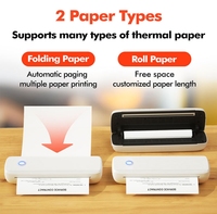 Imprimante thermique portable A80 Mini, imprimante sans fil, prend en charge le papier US Letter, Legal, A4, A5, mini imprimante thermique sans fil de poche