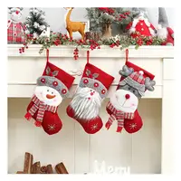 Оптовая продажа, новый дизайн, рождественские чулки с снеговиком, прекрасные и красивые украшения для дома