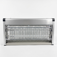 Mata Insectos de Alta Eficiencia Ultra Delgado con Carcasa Metálica, Trampa para Mosquitos Anti-táctil con 2 Luces LED UV de 15L JX70