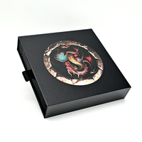 Boîte de dés RPG 7-en-1 à dégradé de couleurs, nouveauté, dés de roulette de dragon, accessoire de jeu rotatif, dés métalliques pour Dragon et Donjons
