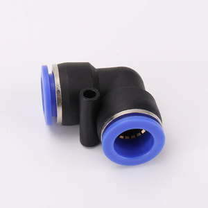 Tuyau pneumatique en acier inoxydable PV, coude en forme de L à angle droit de 90 degrés, connecteur rapide pour 4/6/8/10/12 mm, état neuf - Product Image 2