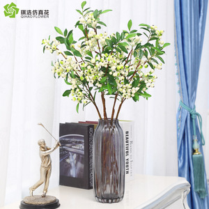 <b>Artificial</b> Red Berry <b>Stem</b> Plastic Flowers Christmas Decorations Wedding Props Factory Wholesale - Product Image 4