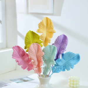 Best Selling Style Crochet <strong>Flower</strong> Snowberry Megaphyll Handmade Finished Product Trending Knitted Yarn <strong>Flowers</strong> for Global Market - Product Image 1