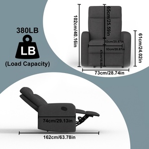 Sillón reclinable eléctrico de material ecológico extensible moderno de nuevo diseño, silla reclinable cómoda, sofá para dormitorio de Hotel - Product Image 6