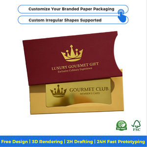 กล่องบรรจุภัณฑ์บัตรของขวัญแบบย่อยสลายได้เป็นมิตรกับสิ่งแวดล้อมระดับพรีเมียม พร้อมกล่องใส่บัตรของขวัญแบบกำหนดเอง ดีไซน์หรูหรา - Product Image 2