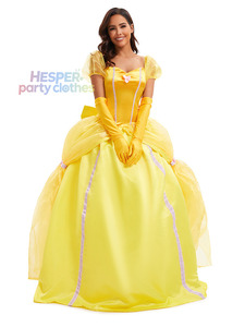 Disfraz de Princesa Bella de La Bella y la Bestia de HP para Halloween, Disfraz de Cosplay, Venta al por Mayor Transfronteriza, Dropshipping, Traje para Juego de Rol en Fiestas - Product Image 1
