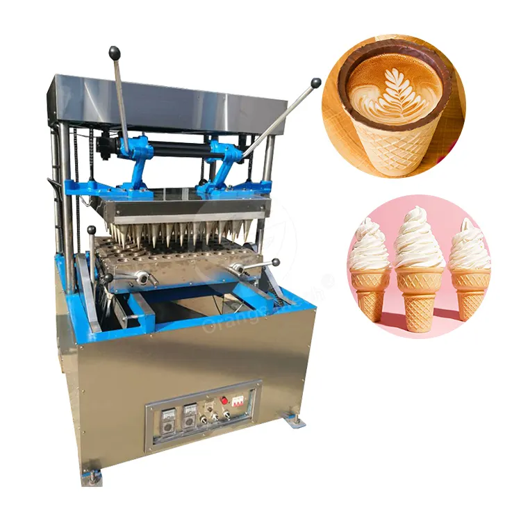 Équipement de production de tasses à thé comestibles indiennes ORME Cône à gaufres au chocolat Machine à haute efficacité