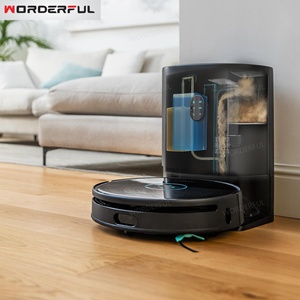 Mạnh Mẽ Tự Làm Rỗng Robot Máy Hút Bụi Khô Ướt Quét Lau Làm Sạch Mở rộng Cho Hộ Gia Đình Khách Sạn Điện Lidar Công Nghệ - Product Image 3