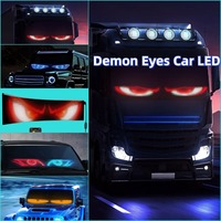 Panneau LED de grande taille, écran flexible, panneau matriciel LED programmable DIY, panneau LED d'animation, panneau LED multilingue, lumière LED pour voiture, camion, œil de démon