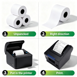 Rollo de Papel Térmico para Punto de Venta, <span class=keywords><strong>Precio</strong></span> Económico Directo de Fábrica, Papel para Caja <span class=keywords><strong>Registradora</strong></span> de 80x80mm 57x40mm, Utilizado para Supermercados, Bancos, Hoteles y Restaurantes - Product Image 6