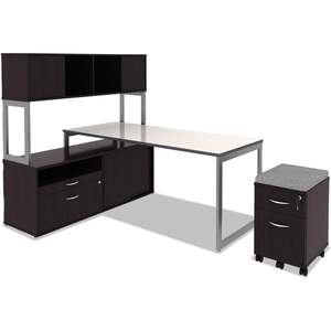 Alera Valencia Series Espresso Mobile B/F Pedestal 15 7/8w X 19 1/8d X 22 7/8h Matériau en bois - Product Image 4