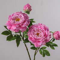 ZY-018 haute qualité 2 têtes 78CM tissu de soie artificielle pivoine fleur mariage pour mariage Table pièce maîtresse fête