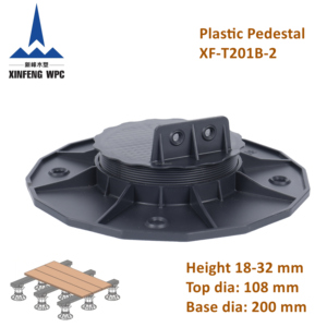 Supports réglables en plastique pour terrasse extérieure, supports pour panneaux WPC, coussinets <span class=keywords><strong>de</strong></span> <span class=keywords><strong>support</strong></span> XF-T201B-2 18-32 mm - Product Image 2