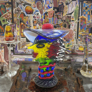 Sculpture <span class=keywords><strong>en</strong></span> <span class=keywords><strong>verre</strong></span> d'art de <span class=keywords><strong>Murano</strong></span> faite à la main Technique soufflée unique femmes portant des chapeaux Figurine de noël <span class=keywords><strong>boule</strong></span> de décoration de la maison colorée - Product Image 6