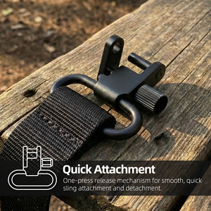 Baiyuheng Bulk Outdoor Jachtaccessoires QD <span class=keywords><strong>Sling</strong></span> Bevestigingsbeugels Schroefdraaiknoppen Zwart Gemaakt van Zinklegering - Product Image 3