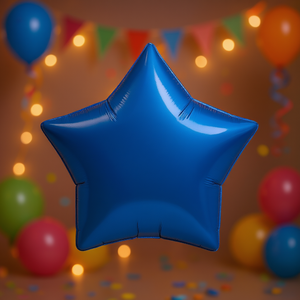 Party Love Foil Star <b>Balloon</b> Blue 19 In Metallic Birthday Party <b>Decor</b> KIDS - Product Image 2