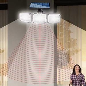 3 Adjustable Heads Solar <b>LED</b> Wall <b>Light</b> Outdoor 3 Lighting Modes Motion Sensor Solar Flood <b>Light</b> for Patio <b>Garage</b> Yard Pathway - Product Image 2