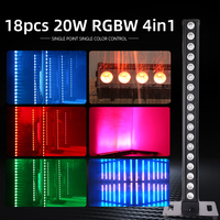 Barre de lumière LED DJ 18x20W IP66 Pro, étanche pour l'extérieur, effet clignotant pour concert DJ, éclairage de scène