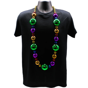 Collana di Perle Metalliche Arcobaleno da 44 Pollici, 20mm 40mm 60mm, Gioielli Premium per Parate Pride, Mardi Gras, Festival Musicali e Feste - Product Image 2