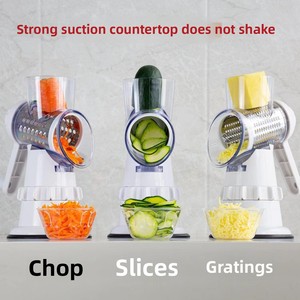 2nd Generation Stainless Steel Kitchen Vegetable and Fruit Cutter Multi-Functional Potato Slicer Tool Hand-Cranked Design - Product Image 2