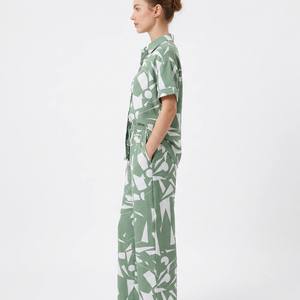 Conjunto <span class=keywords><strong>de</strong></span> 2 Piezas <span class=keywords><strong>para</strong></span> <span class=keywords><strong>Mujer</strong></span>, Estampado Floral, Casual, Verano, Cuello Solapa, Manga Corta, <span class=keywords><strong>para</strong></span> Uso Diario - Product Image 2